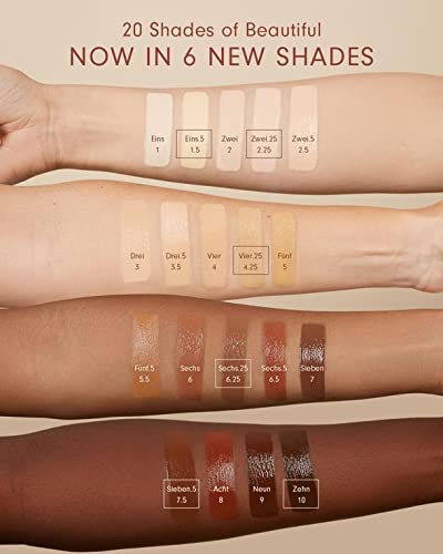 Monika Blunder Beauty - Blunder Cover Foundation Concealer - Shade: 4.5 - Vier.5 - Medium, Bronze Olive Undertones - Clean Beauty, All-In-One, Cruelty-Free, Vegan (4.5 - Vier.5) - 0.62 oz