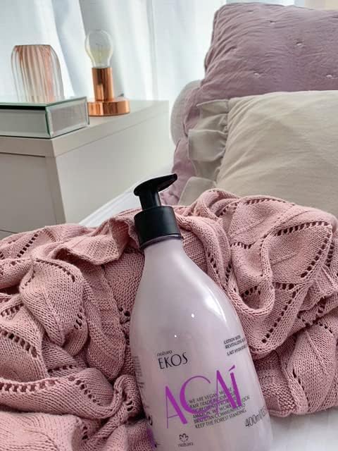 natura - Ekos Açaí Revitalizing Body Lotion Refill - Vegan Skin Care - 24 Hours of Soft Skin - Improves Skin Elasticity - Acai Oil - Brazilian Beauty Secrets - Body Care - 13.5 fl oz (400ml)