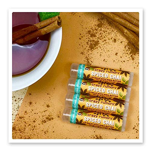Crazy Rumors Spiced Chai Lip Balm. 100% Natural, Vegan, Plant-Based, Made in USA (1-Pack)