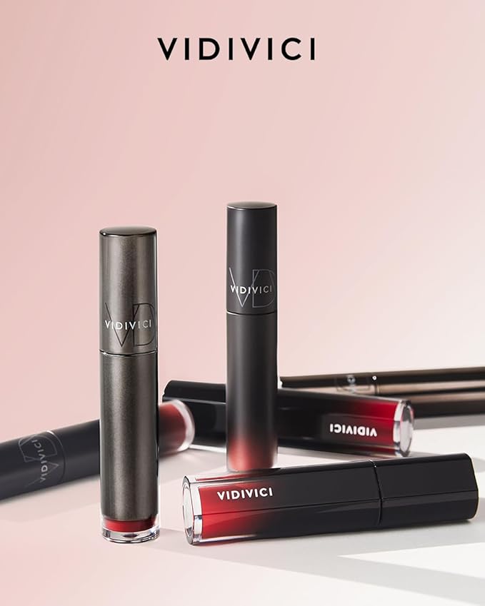 VIDIVICI Millennial Velvet Lip Tint - Thin, Comfortable & Long-Lasting Wear with Matte Finish - Seamless, Rich and Vibrant Shade - Moisture-Filled & Lightweight Texture, 0.15 fl.oz. (02 WHISPER CORAL)