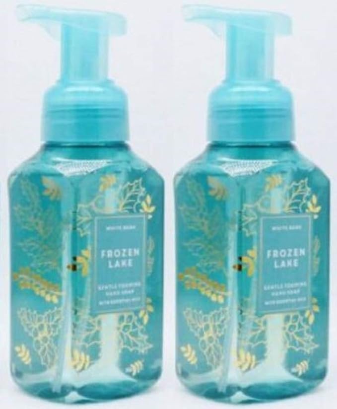 White Barn Bath and Body Works 2 Pack Frozen Lake Gentle Foaming Hand Soap 8.75 Ounce