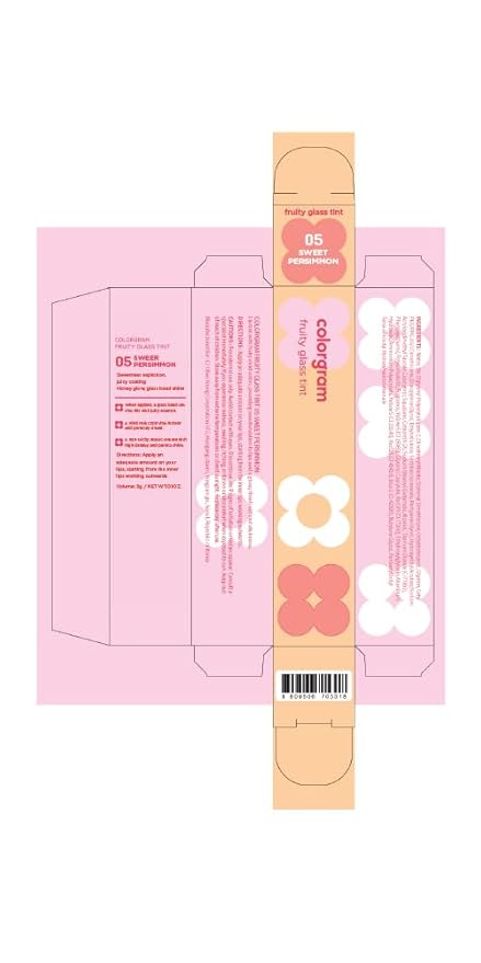 COLORGRAM Fruity Glass Tint 05 Soft Persimmon | Lip 11 Oz