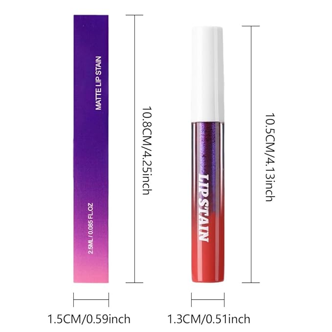 evpct Orange Red Peel Off Lip Stain Tints, Liquid Lipstick Lip Stain Long Lasting Waterproof for Women, Non-stick Cup Lipstick Peel Off Highly Pigmented Not Faded Smudge-proof Easy to Apply, 06