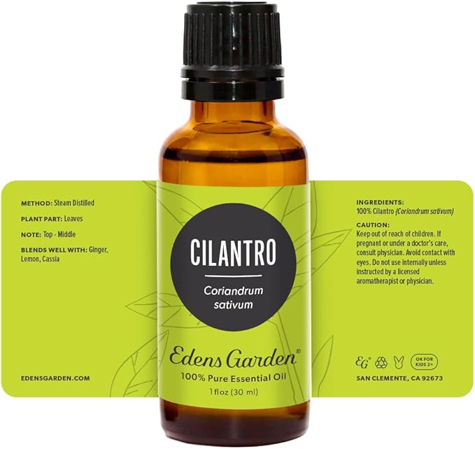 Edens Garden Cilantro Essential Oil- 100% Pure Premium Grade, Undiluted, Natural, Therapeutic, Aromatherapy, The Best for Diffuser, Candle, Laundry, Kid Safe 30 ml (1 fl oz)