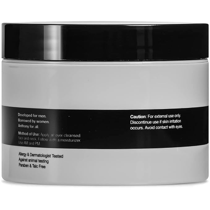 Anthony Glycolic Facial Cleanser, Normal to Oily Skin, 16 Fl Oz Purifying Astringent Toner Pads, 60 Count