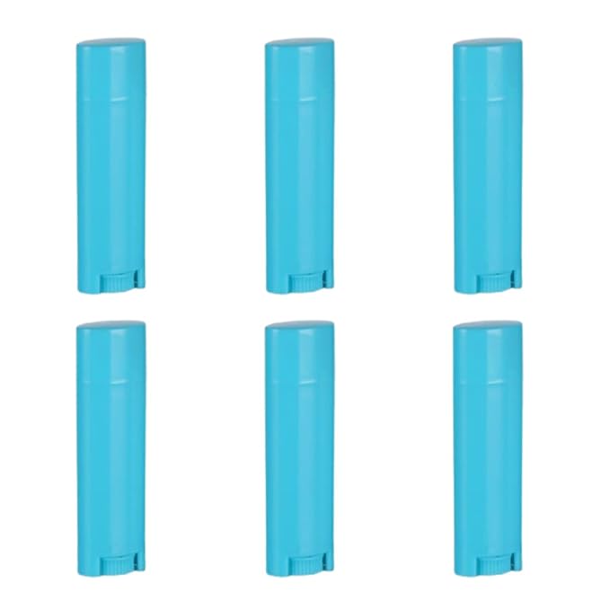 5ml 25Pcs Empty Oval Deodorant Lip Blue)