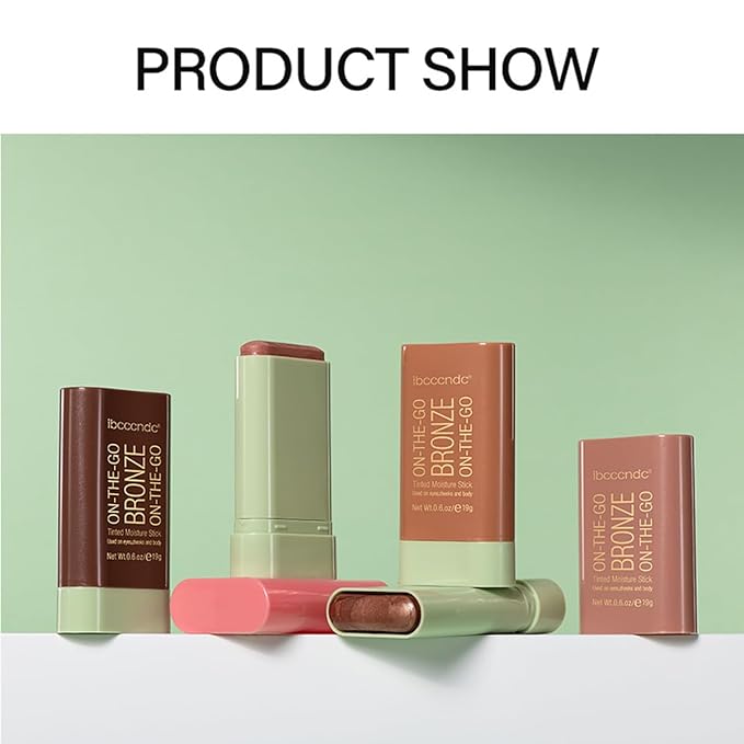 Multi-Use Makeup Blush Stick, Cream Blush Stick, Tinted (3#Rich Glow)