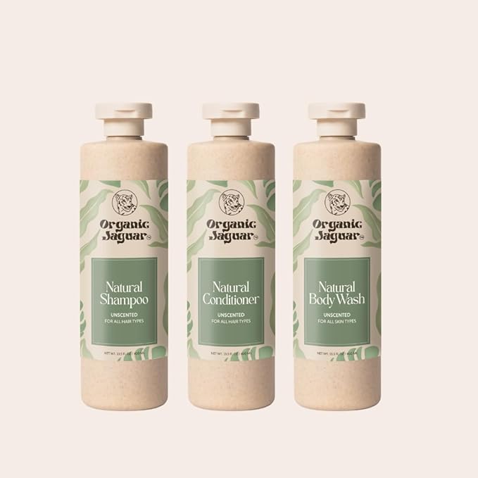 Natural Shampoo for Hair Care, Sulfate Free Shampoo with Castor Oil, Jasmine, Glycerin, Aloe Vera & Mild Thickening Agent, Dry to Color Treated to All Hair, 13.5 fl oz