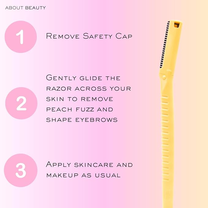 Face N Brow - 3 Beauty Groomers for Hair Removal, Ideal for Shaving, Exfoliating, Dermaplaning and Brow Shaping, Japanese Steel Gently Removes Facial Hair