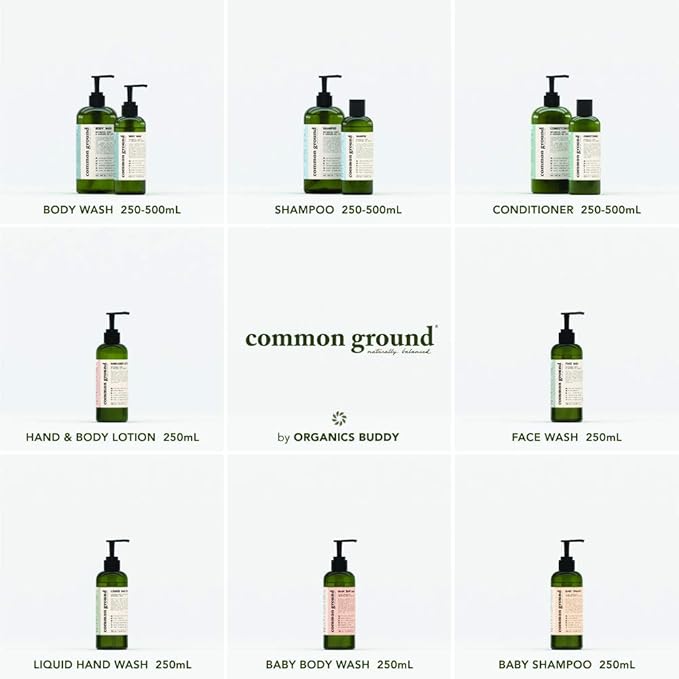 COMMON GROUND Natural Lotion Moisturizer - Paraben & Cruelty Free - Non Greasy, Vegan, Plant-Based, Avocado Oil - All, Men, Women, Eczema, Sensitive Skin (2 x 8.4 fl oz)