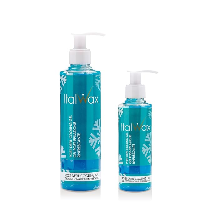 Italwax After Wax Care Lotion - 250ml / 8.45fl.oz - Cooling Gel - Menthol - Moisturizing and removing waxing residues