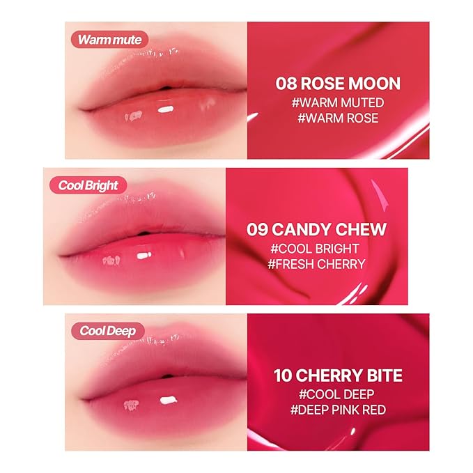 2aN Glaze Bouncing Tint – Lightweight, Moisturizing Lip Tint with High-Shine Finish, Smooth, Light Plumping, Comfortable Wear, Korean Makeup (Rose Moon, 0.16 oz)
