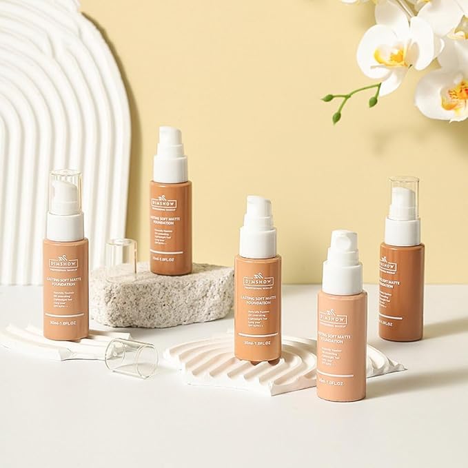 Flawless Matte Liquid Foundation Makeup, Vegan & Cruelty-Free, Liquid Oil-Free Foundation Face Makeup for Combination & Oily Skin, Longwear Medium-Full Coverage (07, 30ml)