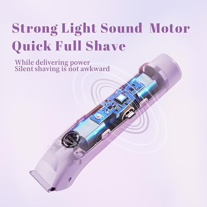 4-in-1 Waterproof Bikini Hair & Body Hair Trimmer - Rechargeable Shaver - IP7-compact for Travel, Cordless Use