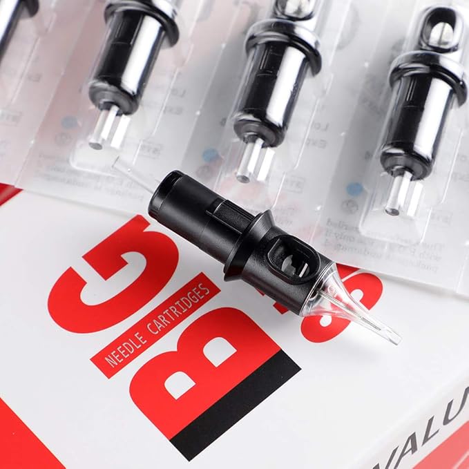 STIGMA #10 Bugpin Disposable Tattoo Needle Cartridges 50Pcs Assorted Sizes 1RL, 3RL, 5RL, 7RL, 9RL 0.3mm of Round Liner for Rotary Tattoo Machines 50Pcs EN05-50KIT-W
