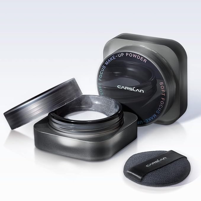 CARSLAN Soft Focus Loose Setting Powder, Waterproof, Matte, Oil Control, Shine Free, Talc-Free Face Powder Makeup, 24H Longwear Finishing Powder, 01 Translucent (Sample)