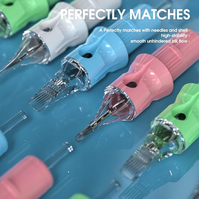 Dragonhawk Wireless Cartridge Tattoo Machine Kit Complete Tattoo Gun Kit Pen Rotary Tattoo Machine Pro Tattoo Needles Beginner Tattoo Kit Red