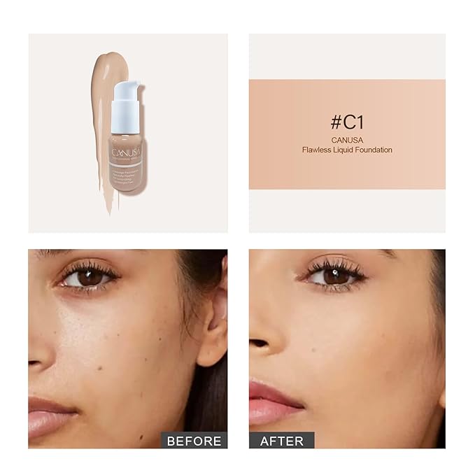 CANUSA Flawless Liquid Foundation (C1 Khaki)