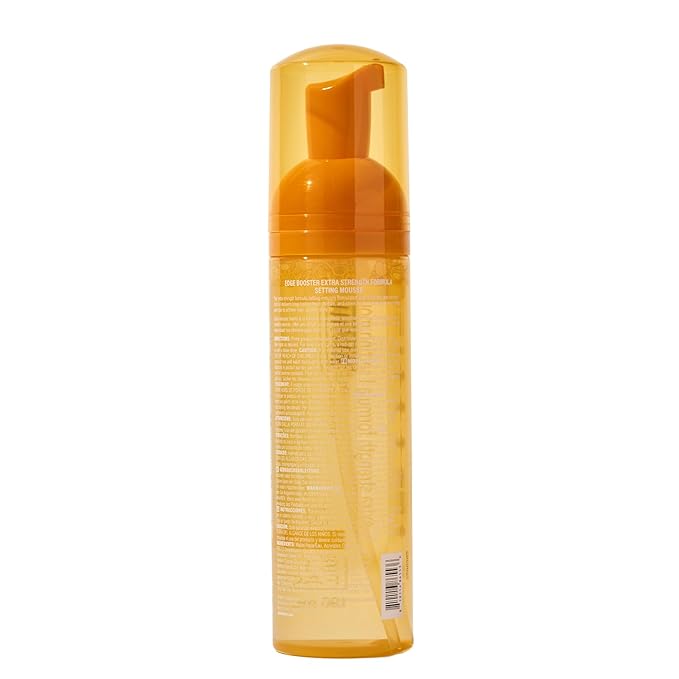Style Factor EDGE BOOSTER Extra Strength Setting Mousse โ Frizz Control, Extra Volume, and Conditioning โ 6.4oz Citrine Mousse for Curly Hair