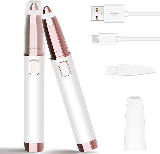 gurelax Electric Eyebrow Razor for Women,Eyebrow Hair Remover, Painless Eye Brow Trimmer Shaper with LED Light, USB Rechargeable, Eye Brow and Face Epilator as Stockings Stuffers