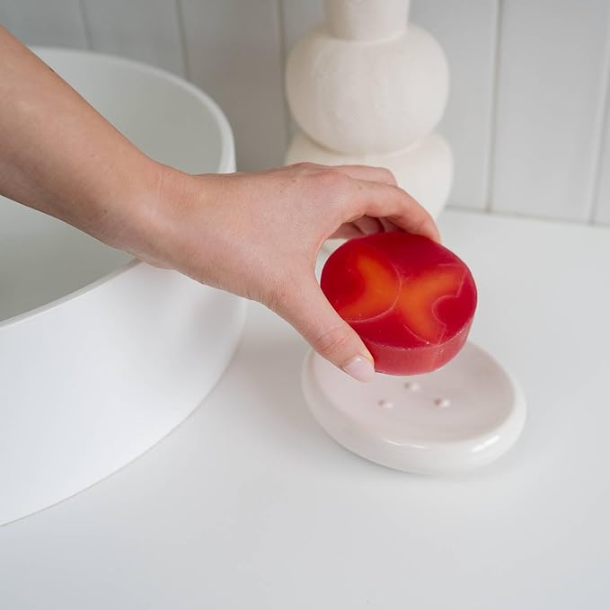 ANIHANA Handcrafted Soap 3 Pack with Coconut Oil, Gentle Cleansing Paraben Free Cruelty Free Refreshing Peach Smoothie Scent 4.23 oz each