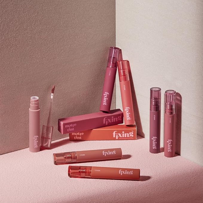 ETUDE Fixing Tint #19 Coral Breeze (4g) | Long Lasting High Pigmented Liquid Lipstick | Waterproof Lightweight Matte Finish Lip Stain | Full Coverage | Korean Makeup, Kbeauty