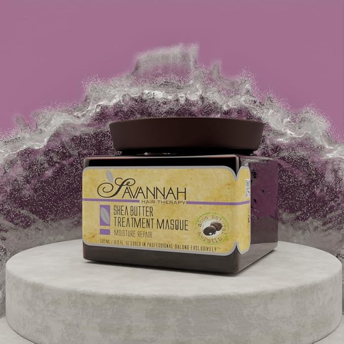 Savannah Deep Conditioning Hair Mask – Restores Shine & Softness to Dry, Curly, or Chemically Treated Hair – Anti-Frizz, Hydrating Formula with Keratin & Shea Butter – 500ml (16.9 oz)