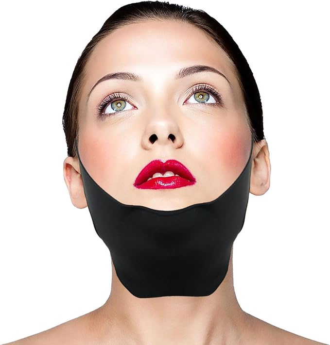 Post Surgical Chin Strap for Women,Neck & Chin Lipo Compression Garment,Anti Snoring Chin Strap,Reusable Silicone Chin Strap (Pink)