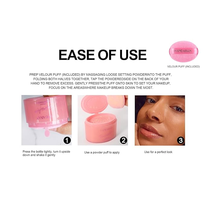 Loose Face Powder Setting Powder Makeup 0. (V01)With Powder Puff 67oz