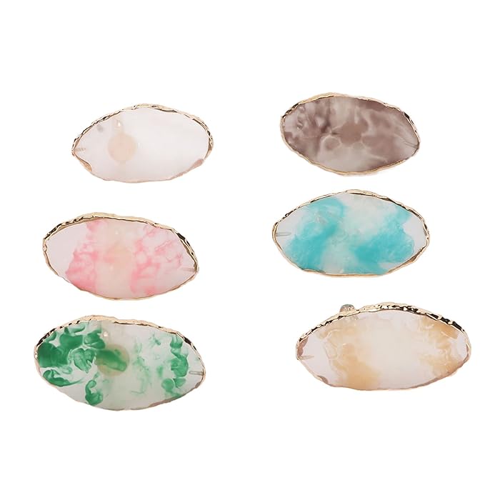 Nail Art Palette, 6pcs Wearable Soft Resin Nail