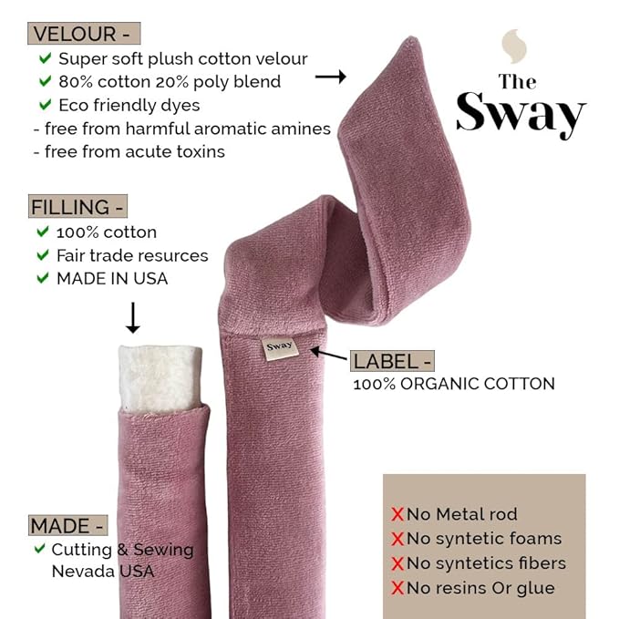 Heatless Hair Curling Ribbon Wrap: The Sway Original Heatless Curling Ribbons | Luxe Velour | Mane Label Hair Co. (Wine)