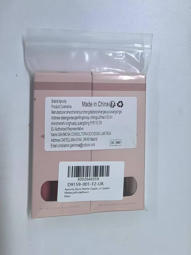 6pcs Matte Lip Gloss Set for Women,Highly Pigmented Velvet Lip Stain,Long Lasting,Waterproof Lip Makeup,Nude,Brown