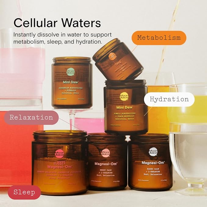 Moon Juice - Mini Dew Electrolytes Powder - Naked (Unflavored), 30 Servings - 2in1 Electrolytes & Minerals - Hydration Powder - Magnesium, Calcium, Potassium & Pink Salt - Sugar Free, Vegan, Non GMO