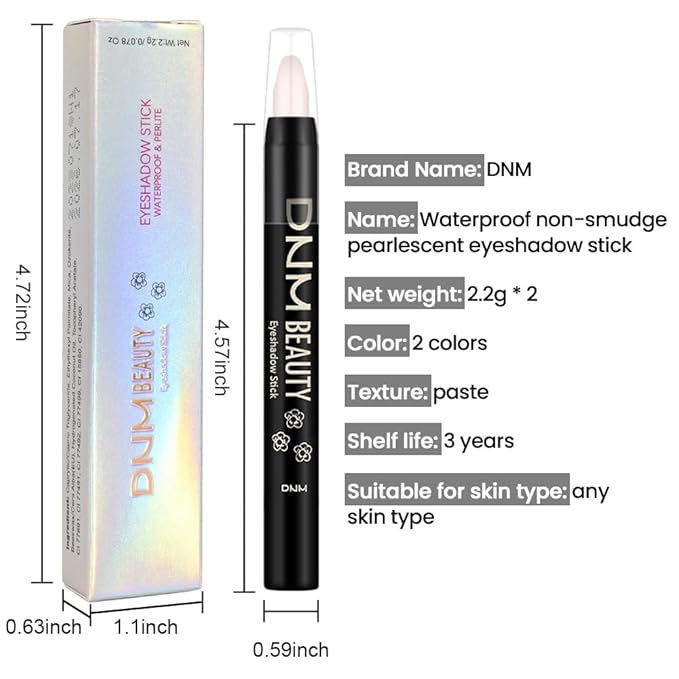 Kaely 2Pcs Cream Eyeshadow Sticks Set for Eyes Waterproof,Rose Shimmer & Desert Matte Eye shadow Stick Pencil Pen Bulk sombras en crema para ojos 27+28