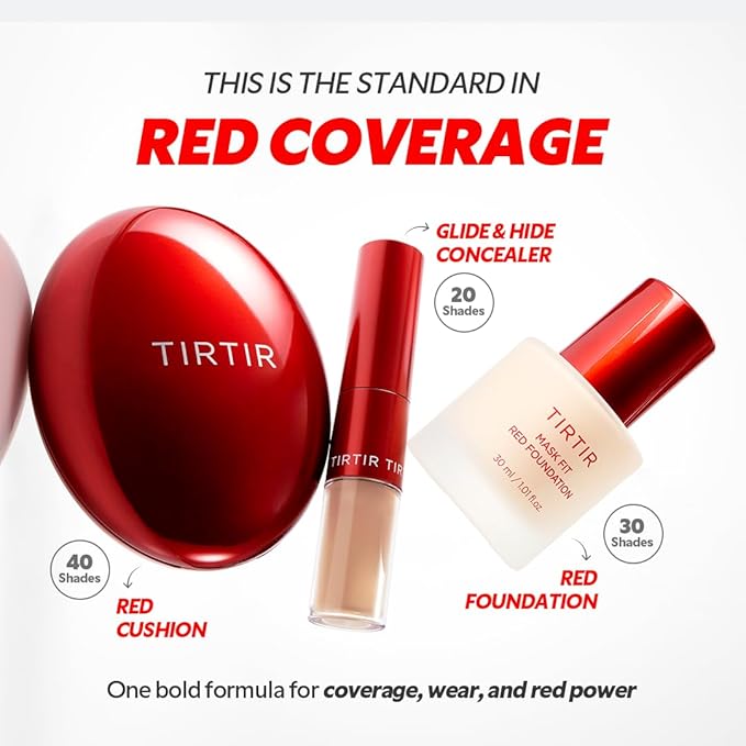 TIRTIR Mask Fit Red FoundationㅣLong Lasting Flawless Coverage, Energy Essence, Lightweight, Hydrating, Pore-Blurring, Breathable Satin Finish, Makeup, Radiant Skin, #29N Natural Beige, 1.01 Fl Oz