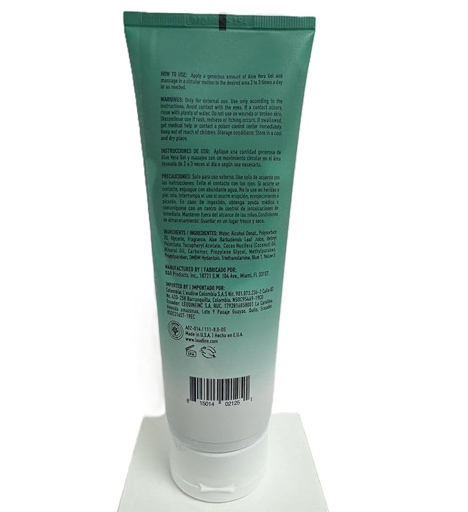 L’EUDINE Aloe Vera Gel - 8Fl Oz - Natural Aloe Gel for Skin Care - Premium Aloe for Sunburn Relief, Burns, and After Sun Care - Aloe Gel for Face, Body - Aloe Vera for Scar Treatment