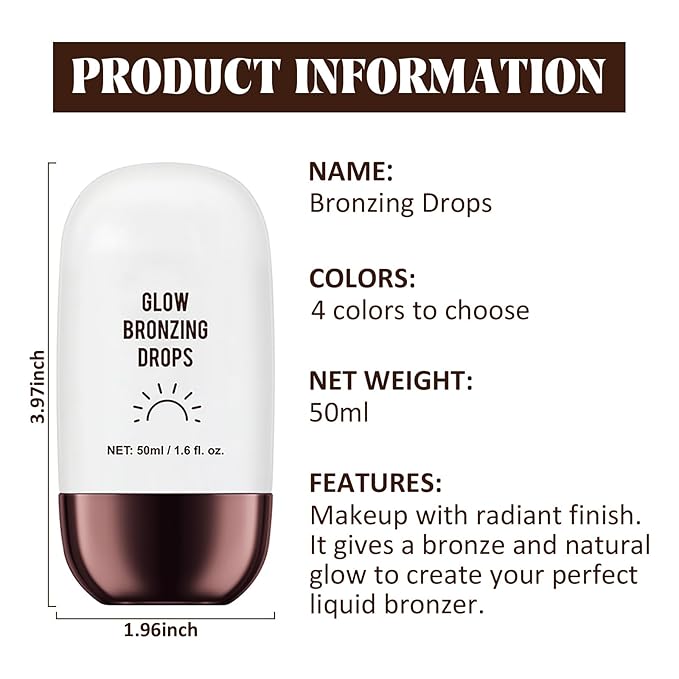 Instant Bronzing Drops, Face and Body Bronzer, Cream - 03
