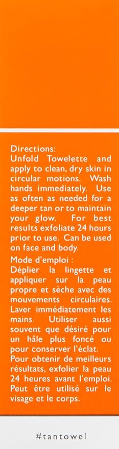 TanTowel Full Body Tan Towelettes - 5 Pack, Dark, 0.5 Fl Oz (Pack of 5)