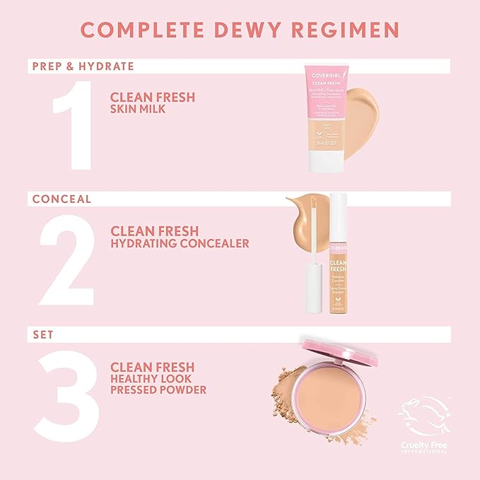 COVERGIRL COVERGIRL Clean Fresh Pressed Powder, Deep, 0.35 Ounce, 220 Deep (99350052598) (Pack of 2)