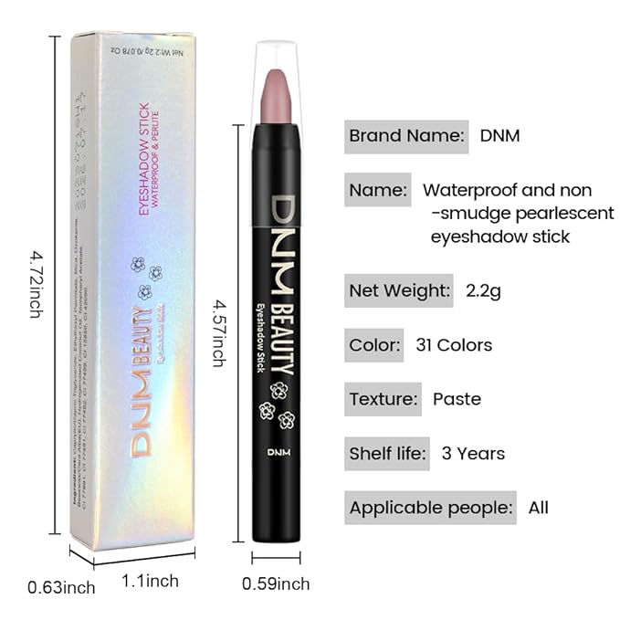 Kaely Cream Eye Shadow Sticks, Rose Matte Eyeliner Pencil Eyeshadow Palette Makeup, Eye Highlighter Brightener Stick for Older Women Waterproof Pigmented, sombras para ojos, New-81