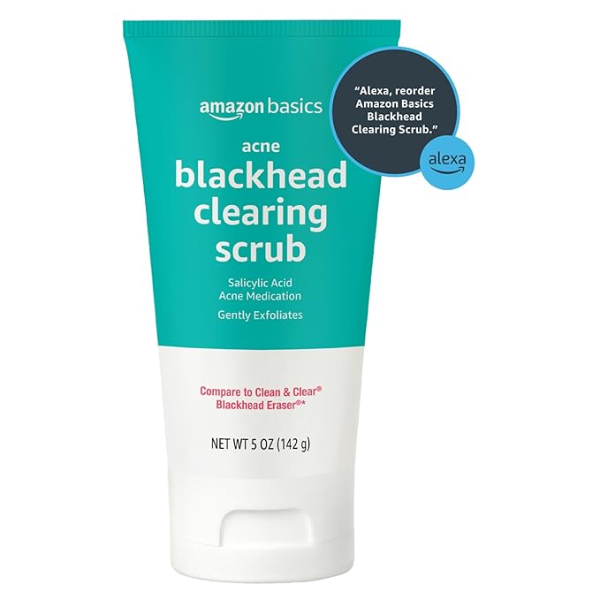 Amazon Basics Salicylic Acid Blackhead Clearing Scrub, 5 Fluid Ounces, 2-Pack