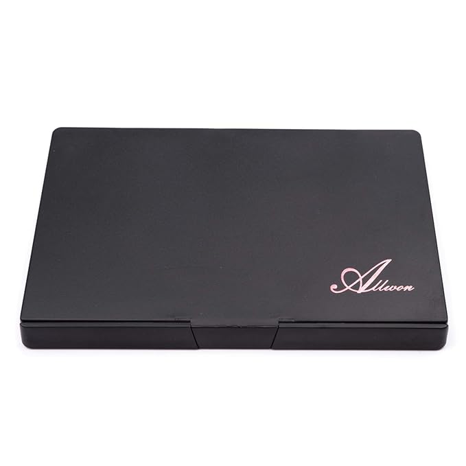 Allwon Empty Magnetic Plastic Eyeshadow Makeup Palette with 15Pcs Adhesive Empty Palette Metal Stickers for Eyeshadow Lipstick Blush Powder (Pack of 2)