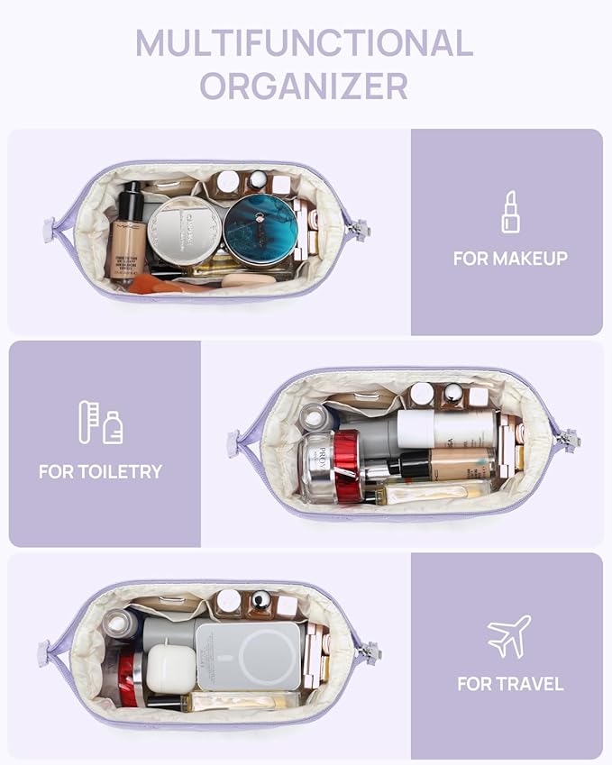 Telena puffer makeup bags for