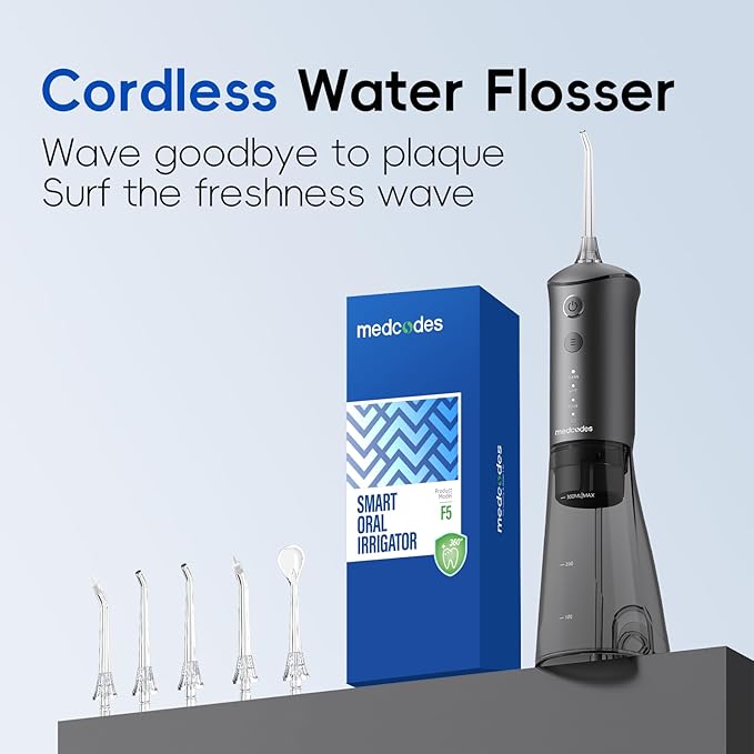 Water Flosser Cordless for Teeth - Dental Cleaning 10oz