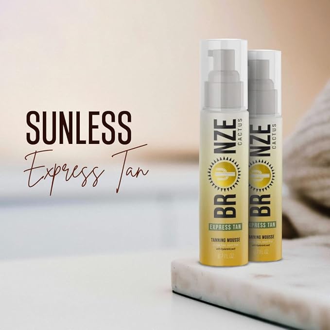 Express 1-4 Hour Rinse Tanning Mousse | Streak-Free, Scent-Free | Fast-Acting Self-Tanner with Hyaluronic Acid | 6.7 oz