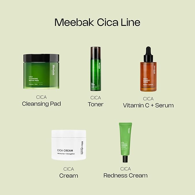 Meebak Cica Cream | Daily Repair Moisturizer with Niacinamide, Ceramide, & Retinol | Deep Hydration & Soothing | Locks in Moisture | Suitable for Sensitive Skin