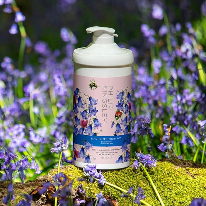 Elasticizer Therapies Bluebell Woods Deep-Conditioning Treatment Hair Mask Repair for Dry Damaged Curly Hair Hydrate Condition Strengthen Reduce Frizz Add Bounce Shine, 33.8 fl oz (1000ml)