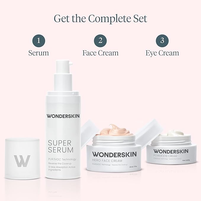 Wonderskin Purevoc Hero Face Cream, Anti Wrinkle Moisturizing Face Cream, Hydrating Face Moisturizer for Women & Men, Anti Aging Face Moisturizer, Daily Facial Moisturizer for Dry Skin