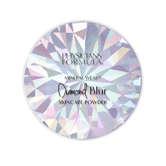 Physicians Formula Mineral Wear®Diamond Blur Skincare Cushion Powder, Blurring & Pore Diffusing Long Lasting Matte Finish Face Powder, Talc-Free- Translucent