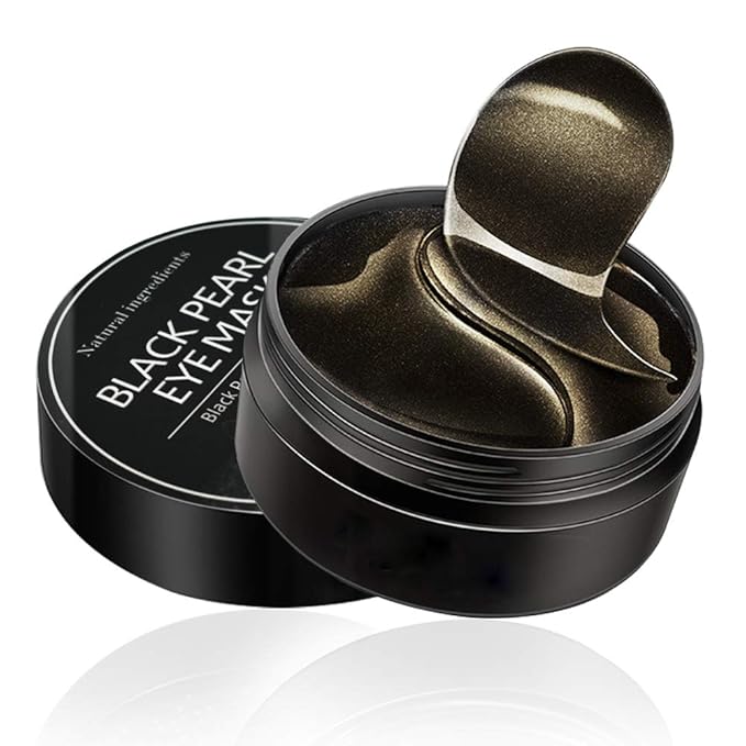 Under Eye Patches for Puffy Eyes: 60PCS Collagen Eye Gels Pads - Black Pearl Under Eye Mask - Reduce Dark Circles & Bags - Skin Eye Care Products